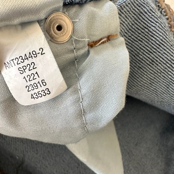 And Now This Straight Denim Womens Jeans 32 frayed button fly cropped - Picture 10 of 10